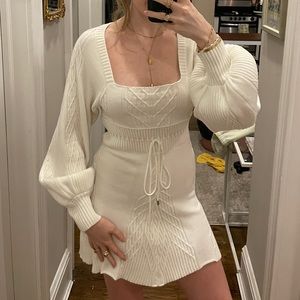 Free people white sweater dress